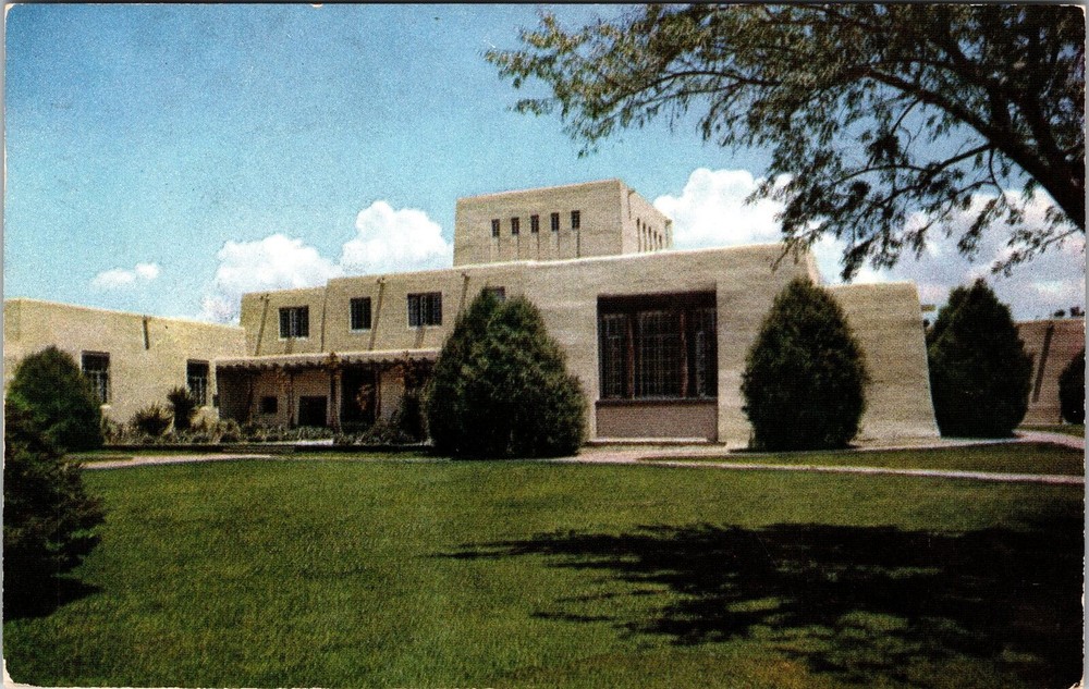 Albuquerque NM-New Mexico, Library, University, Vintage Postcard