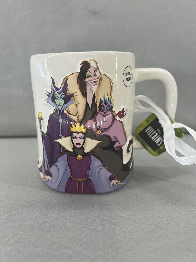 NUEVA Taza Rae Dunn Disney Villains Queens Of Mean, Doble Cara, Halloween