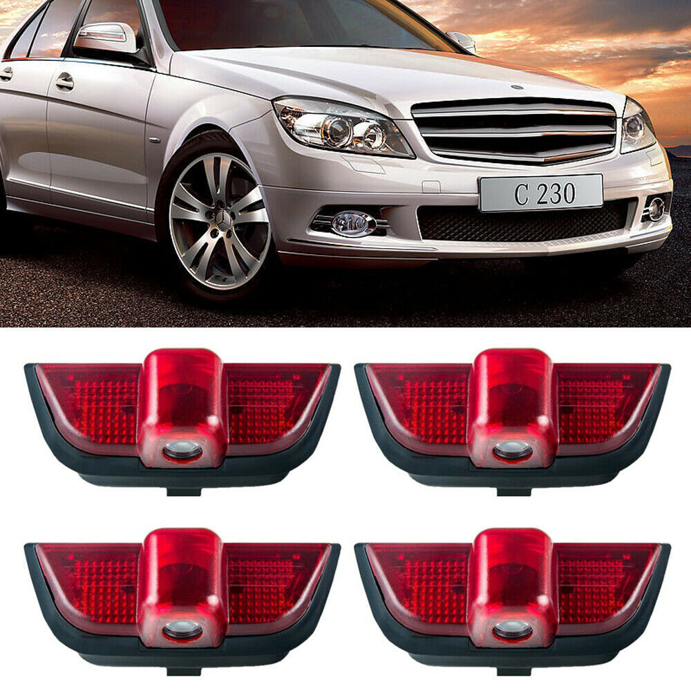 4PCS Car Door Light mercedes logo Projector Lights Ghost Shadow For Benz C W204