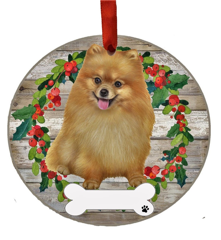 E&S Imports Pomeranian Ornament - E&S Pets - DIY Personalizable - Dog Gifts -...