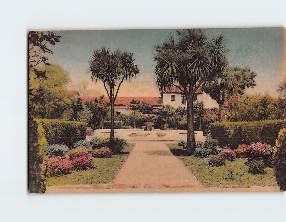 Postcard Inner Patio Fountain of the Four Apostles  San Juan Capistrano CA USA