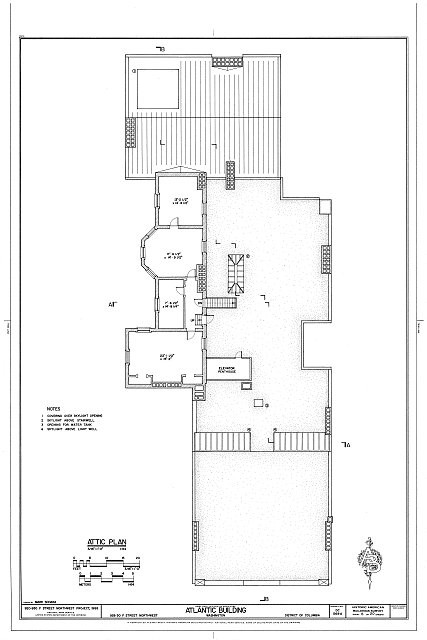 Photo:Washington DC Atlantic Building 1930s F Street Northwest floor plan