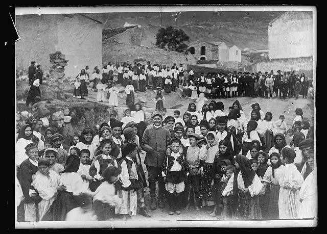 Oliena Sardinia 1918 American Red Cross townspeople in traditional dress