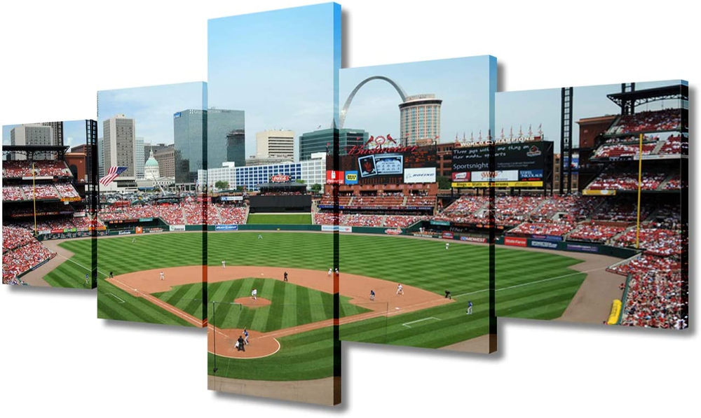 Saint Louis Cardinals Landscape Canvas Prints 5 Panels Busch Stadium Painting...