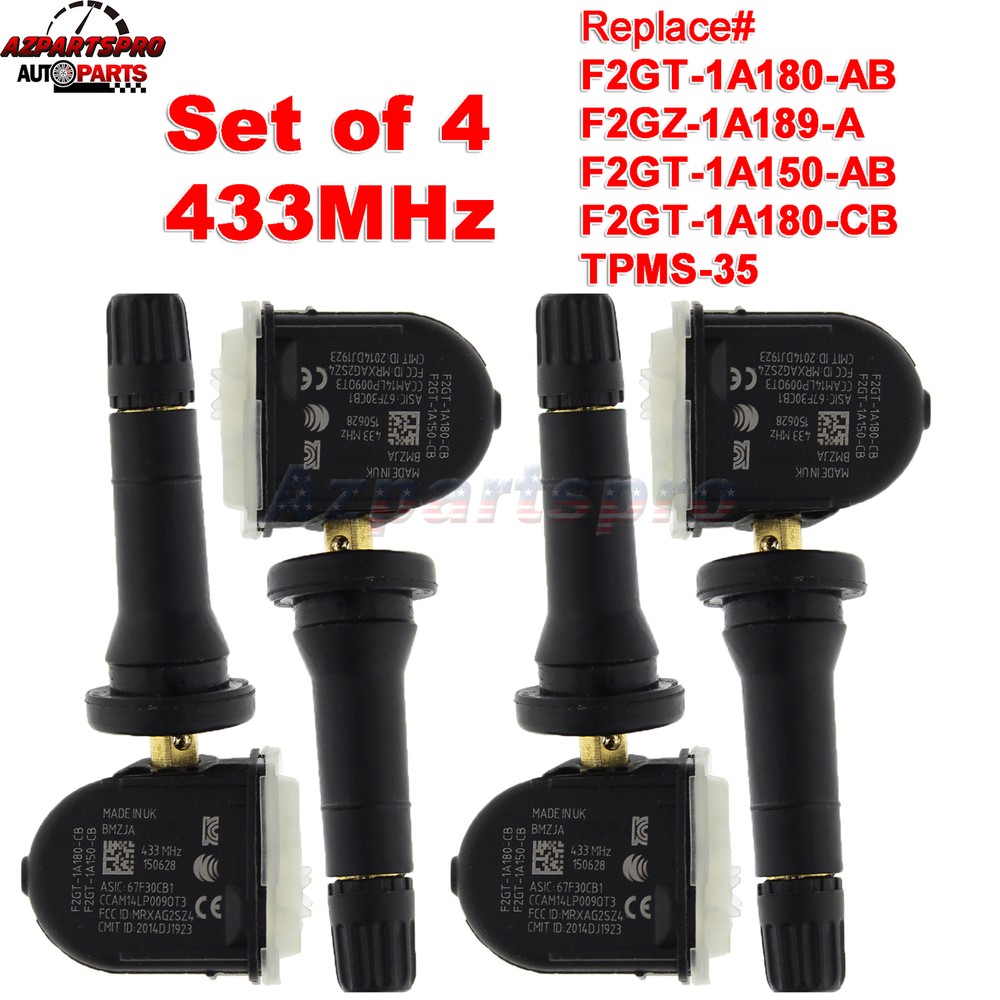 4x TPMS Tire Pressure Sensor For 2016-2017 Ford Explorer Lincoln MKX Continental