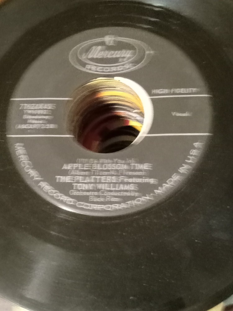 45 RECORD - THE PLATTERS - EBB TIDE /Apple Blossom Time