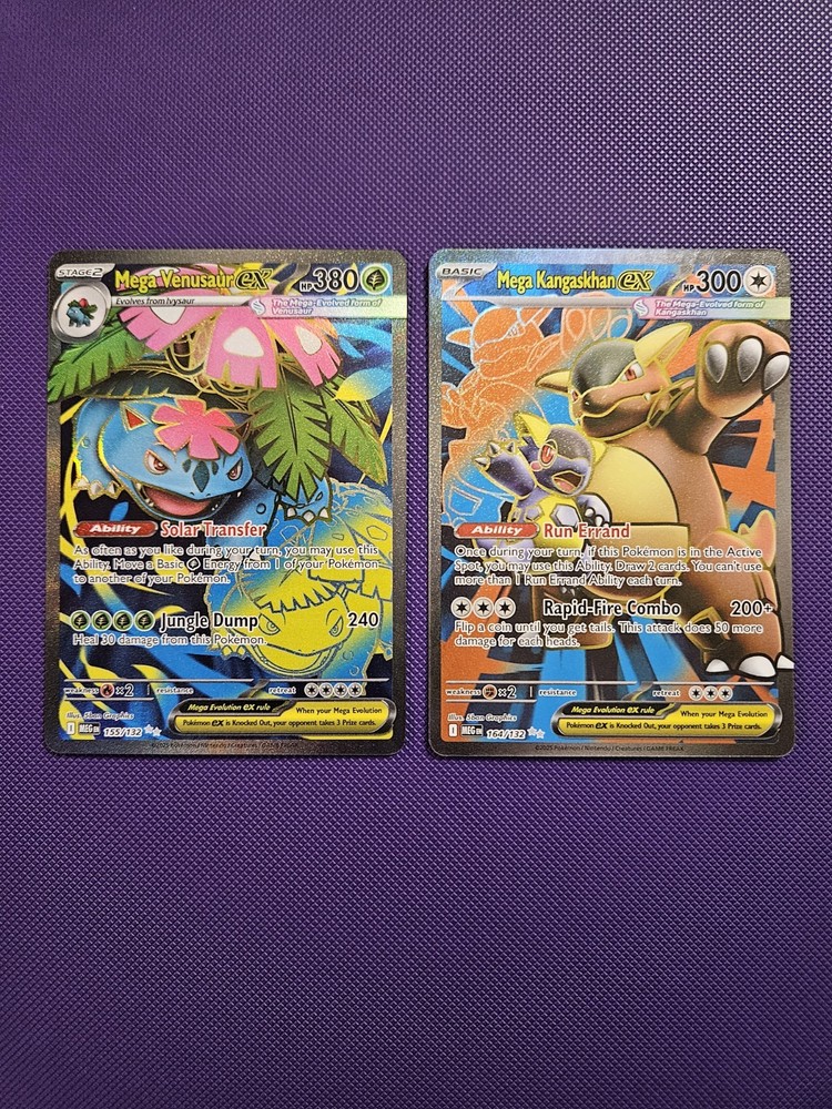 Mega Evolution 2 Card Lot: Mega Venusaur Ex & Mega Kangaskhan Ex