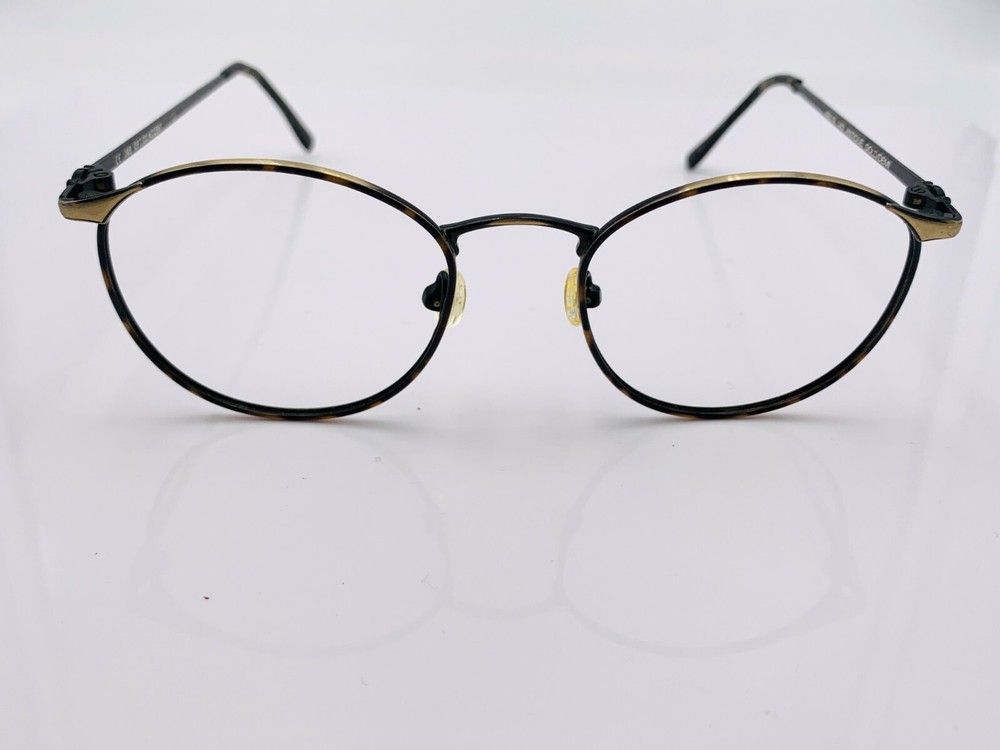 Vintage J&B Accent Brown and Gold Oval Sunglass Frames Retro Eyewear Style