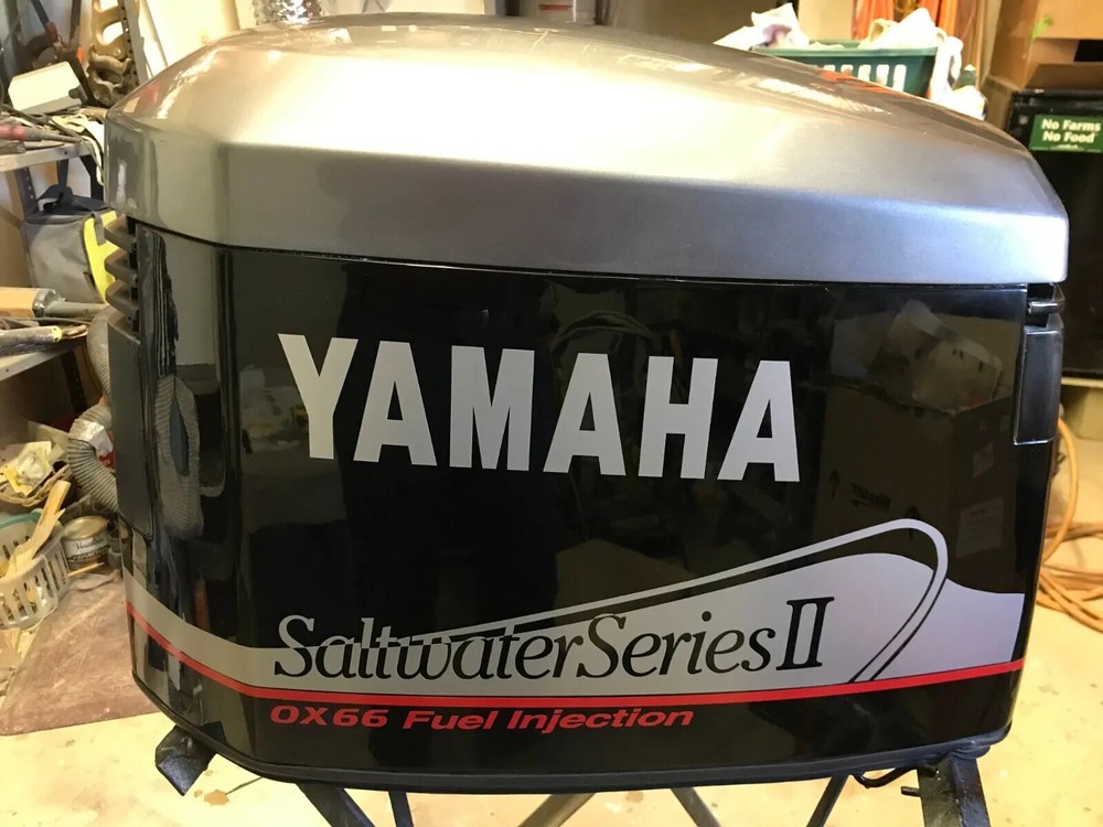 Yamaha OX66 Saltwater Series II Outboard Decals USA free ship    SILVER  SET