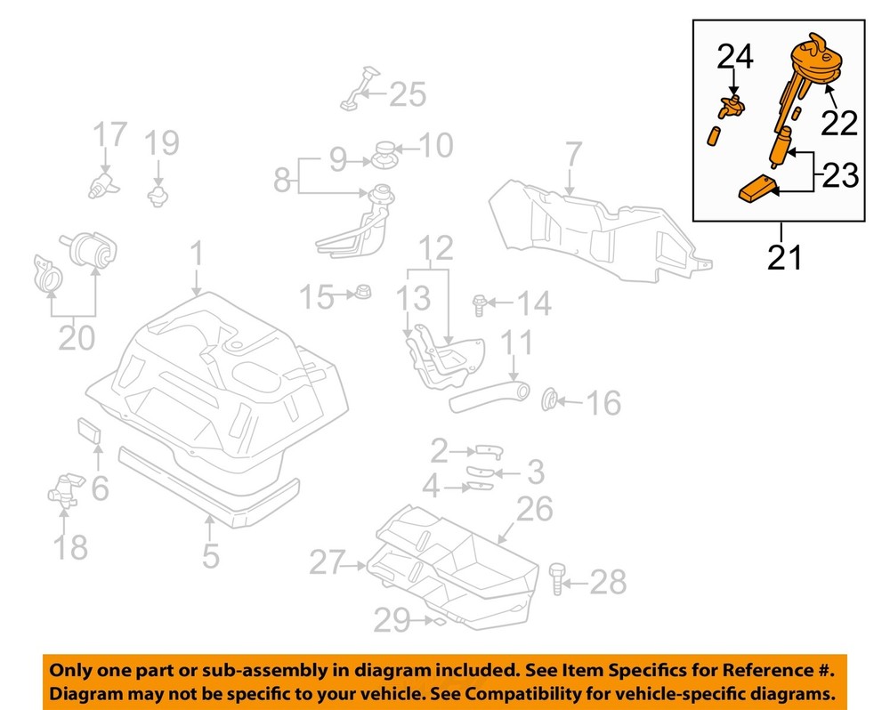 Mazda BP4W1335ZG Genuine OEM Fuel Pump ASSY