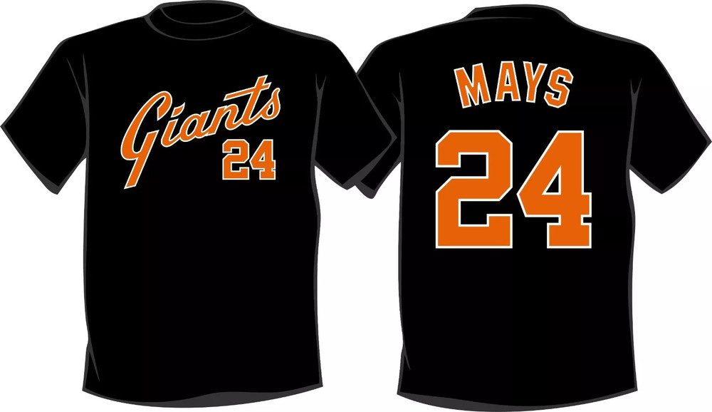 Willie Mays 2024 memorial shirt RIP 24 Giants say hey kid jersey t-shirt