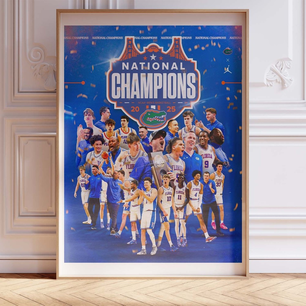 Florida Gators National Champions Poster Wall Art A0 Large Print Decor Sports