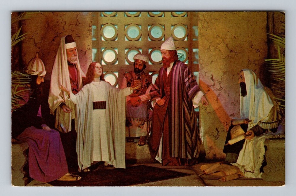 Tennessee TN Gatlinburg Christus Gardens Scene Jesus Life Vintage Postcard