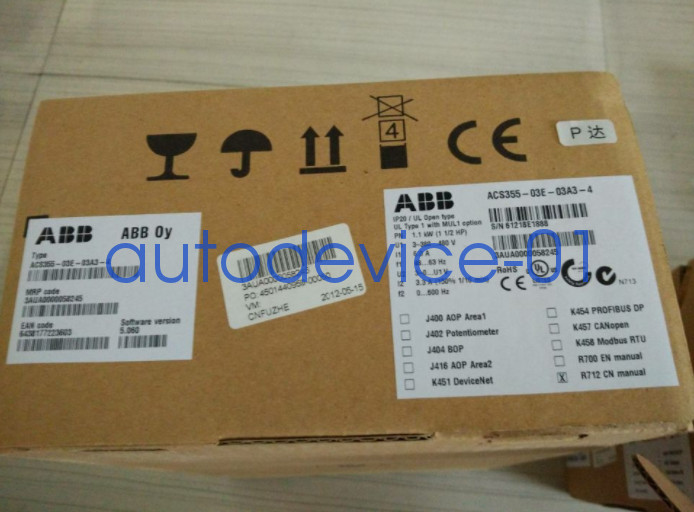 1PC New ABB ACS355-03E-03A3-4 380V 1.1KW  Frequency Converter DHL/FedEx