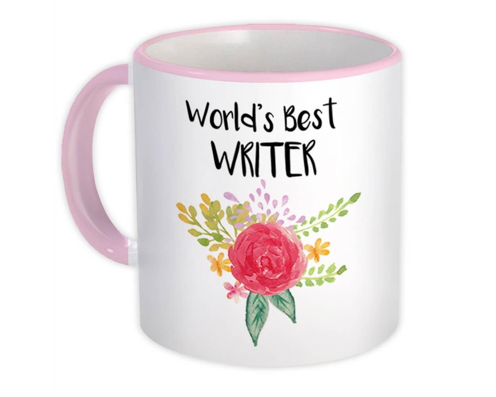 Gift Mug : Worlds Best Writer Work Job Cute Flower Christmas Birthday