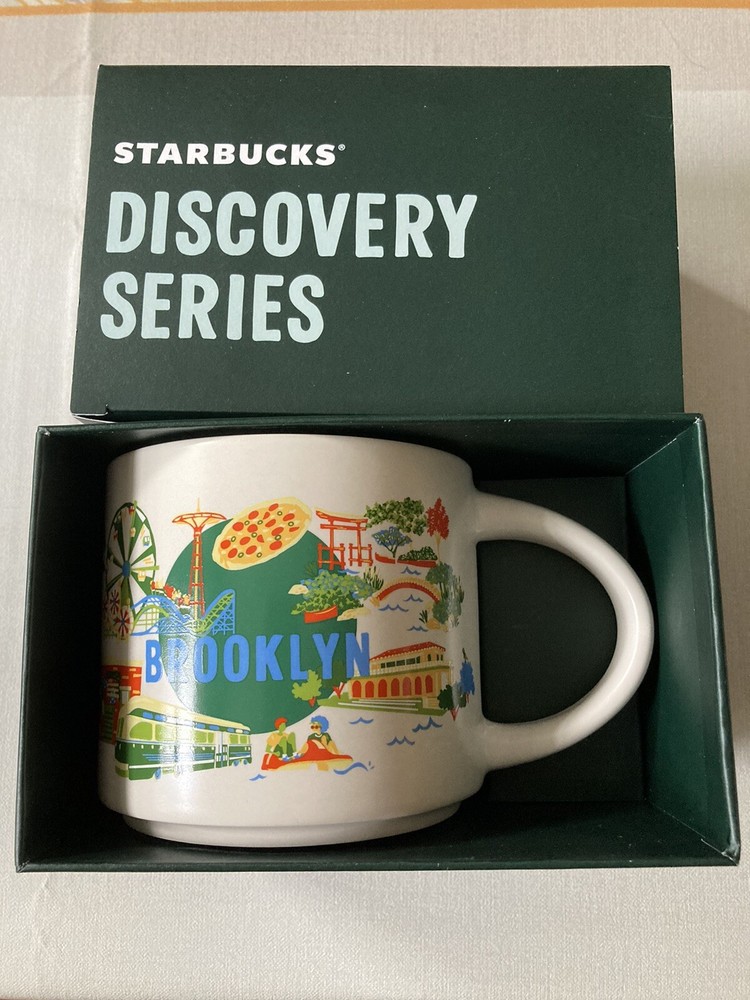 STARBUCKS DISCOVERY SERIES MUG — BROOKLYN , NEW YORK CITY 14oz New In Box