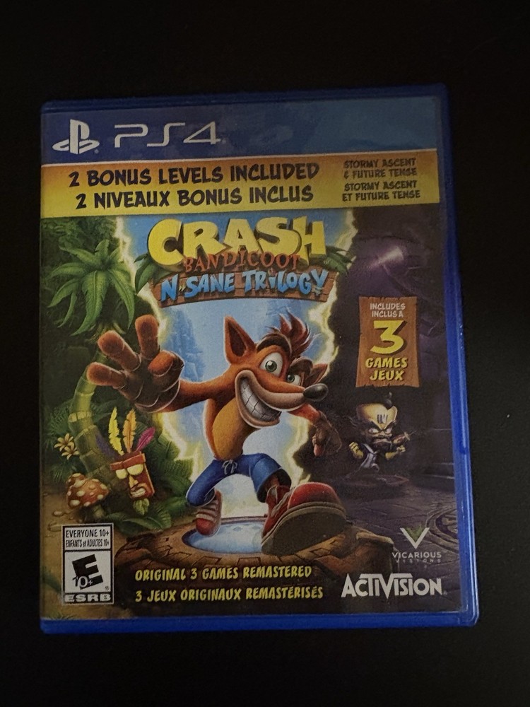 Activision Crash Bandicoot N. Sane Trilogy PS4 Bonus Levels E10+ 2017 NTSC
