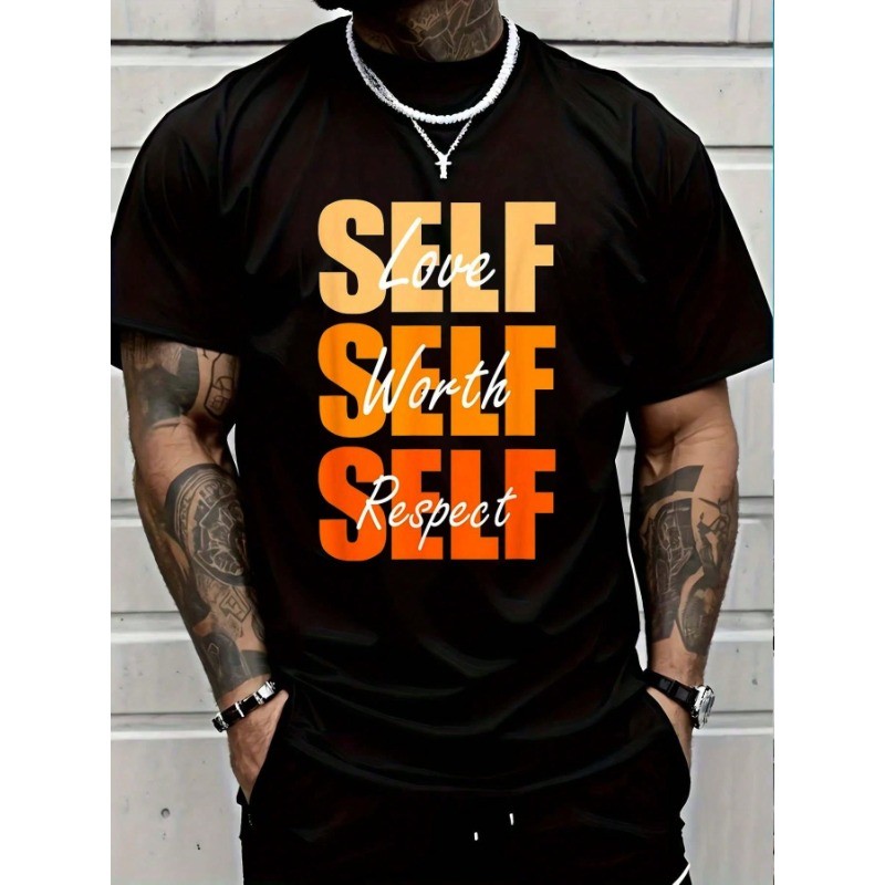 100%Cotton Orange Self Graphic Orange Vibes Only T-Shirt Women's Men Graphic Tee