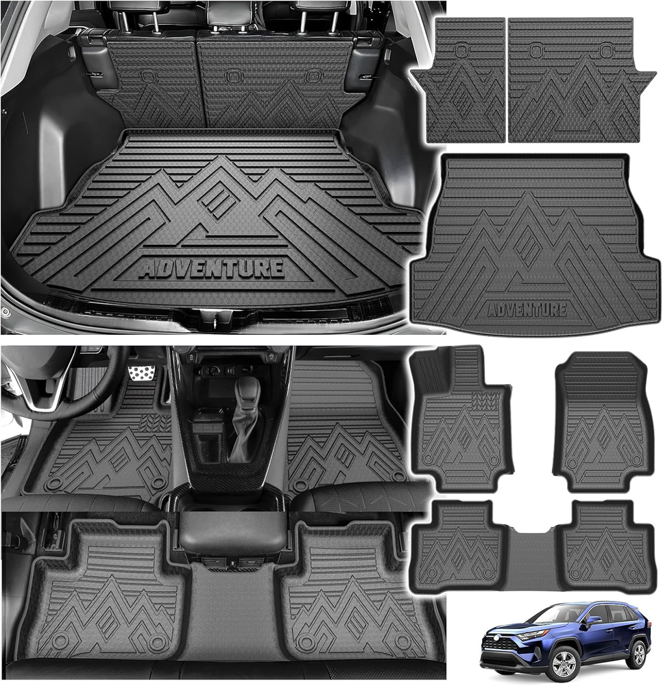 Floor Mat for Toyota RAV4 2019-2025, All Weather Cargo Mat Trunk Mat Liner with