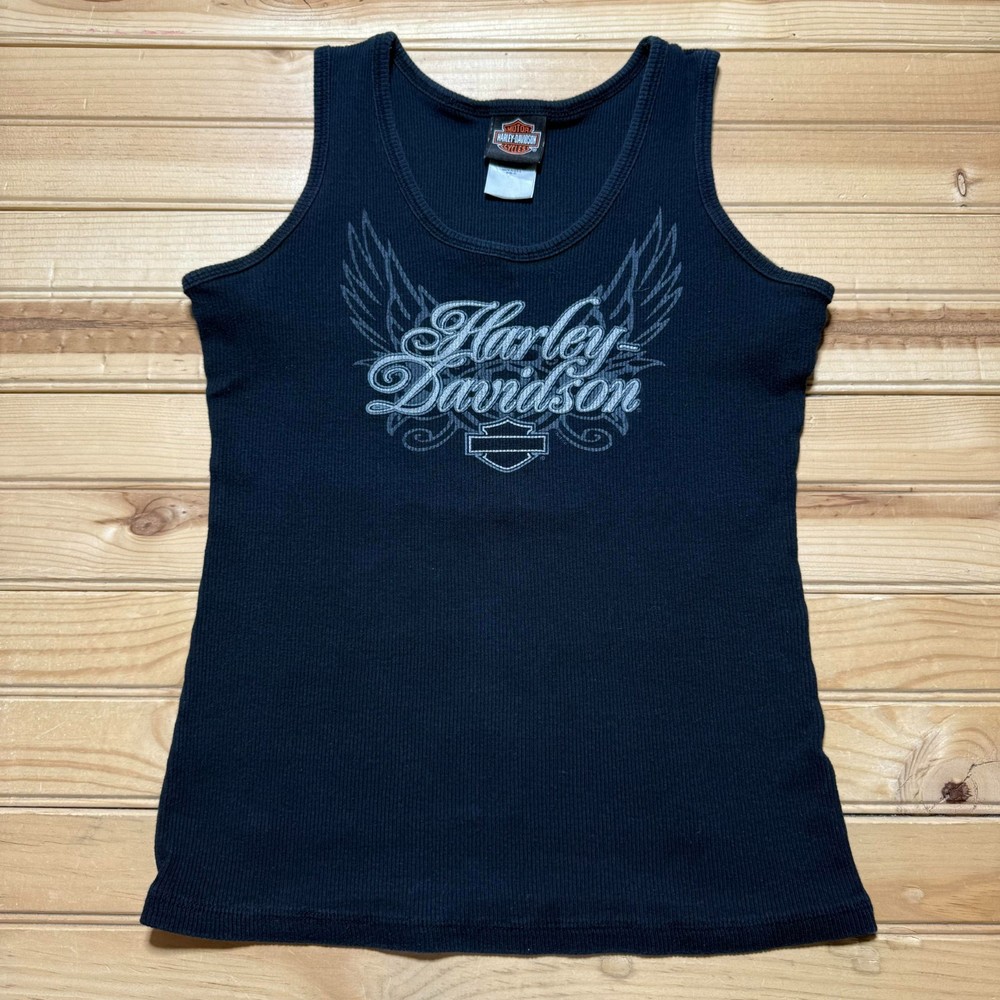 Harley Davidson Wings Walters Brothers Peoria Illinois Tank Top USA - Youth  XL