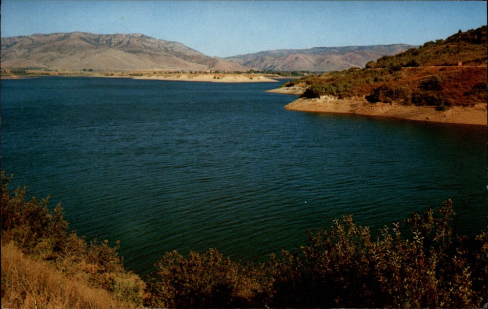 Pine View Reservoir Ogden Canyon Utah ~ 1970s vintage postcard