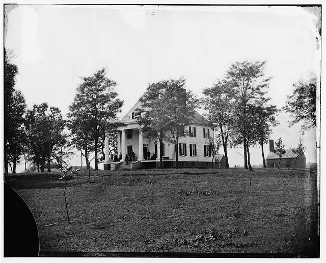 Photo:Culpeper Virginia John Minor Botts Residence Family on Porch 1863