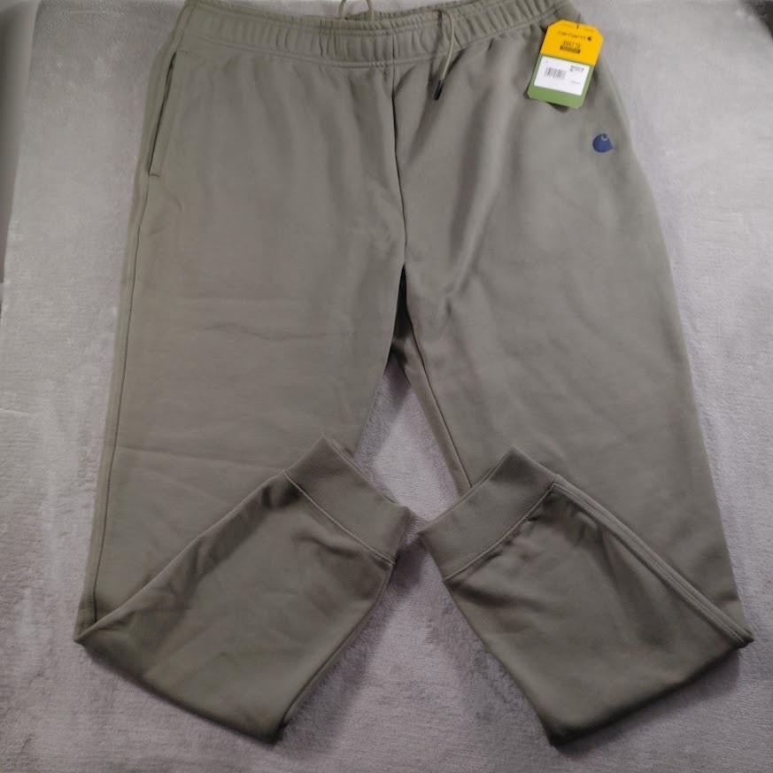 Carhartt Sweatpants Mens L Gray Loose Tapered Relaxed Fit Fleece BN5307-M