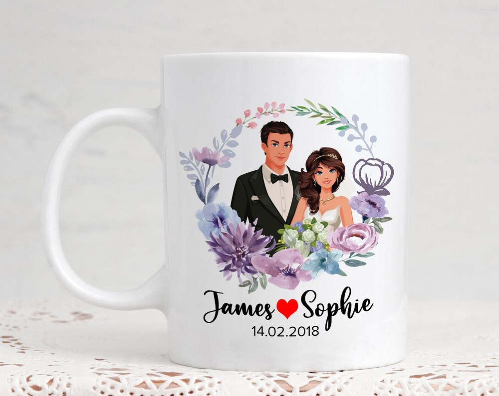 Personalised White Ceramic Mug Couple Photo Mug Wedding Photo Mug