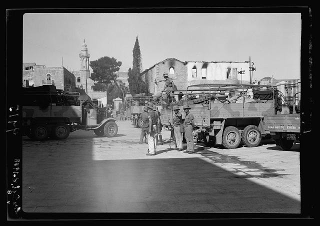 Arrival in Bethlehem of the Worcestershire Regiment,West Bank,Middle East
