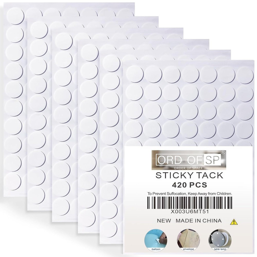 Sticky Tack, 420pcs Strong Poster Tacky Putty, Clear Double Sided