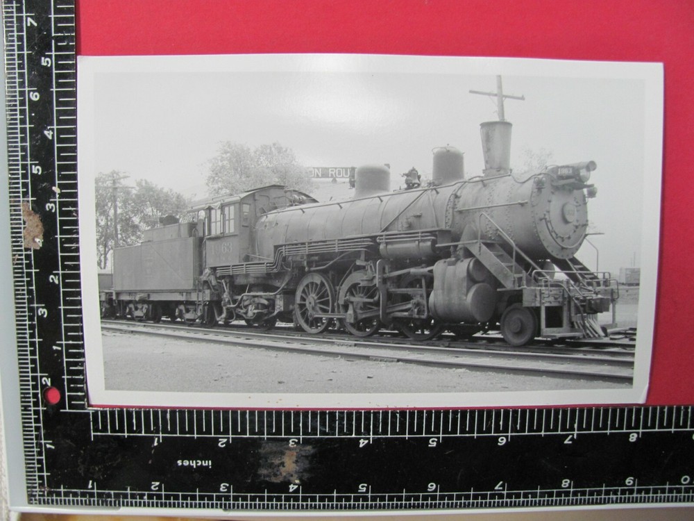 BURLINGTON ROUTE CB&Q RAILROAD 2-6-2 LOCOMOTIVE #1963 B&W 5x8 PHOTO COLORADO