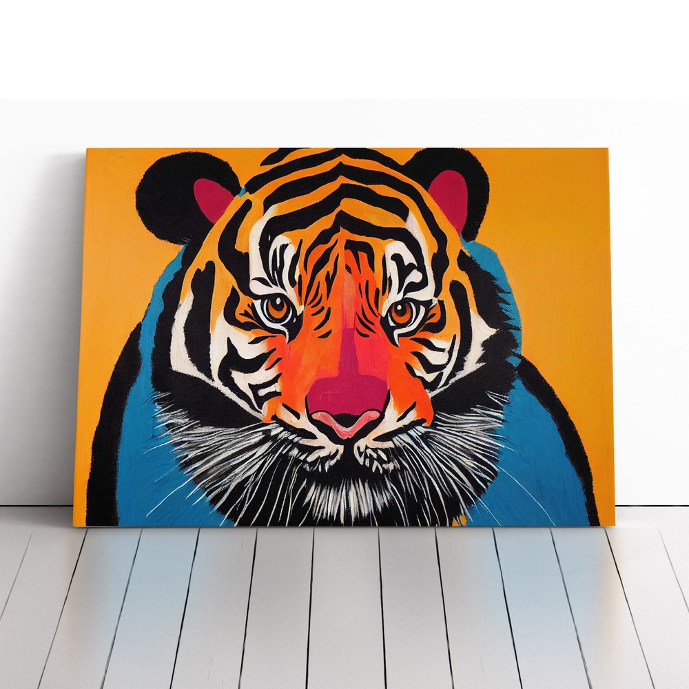 Inconceivable Tiger Abstract Canvas Wall Art Print Framed Picture Home Decor
