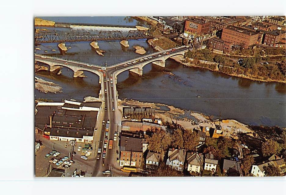 Postcard Y-Bridge Zanesville Ohio USA North America