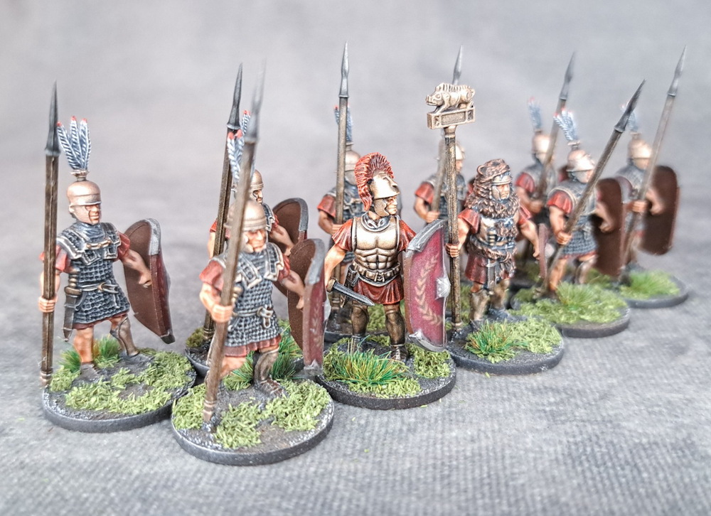 Painted Republican Roman Triarii #1 - 10 Historical Miniatures - 28mm