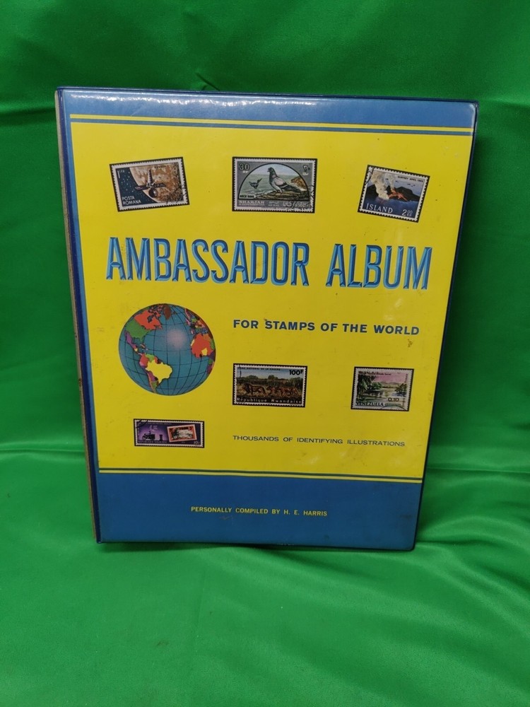 Worldwide Stamp Collection in  H.E. Harris Ambassador Album with stamps