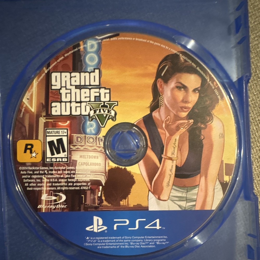 Grand Theft Auto V (GTA 5) Sony PlayStation 4 PS4 Game Disc Only
