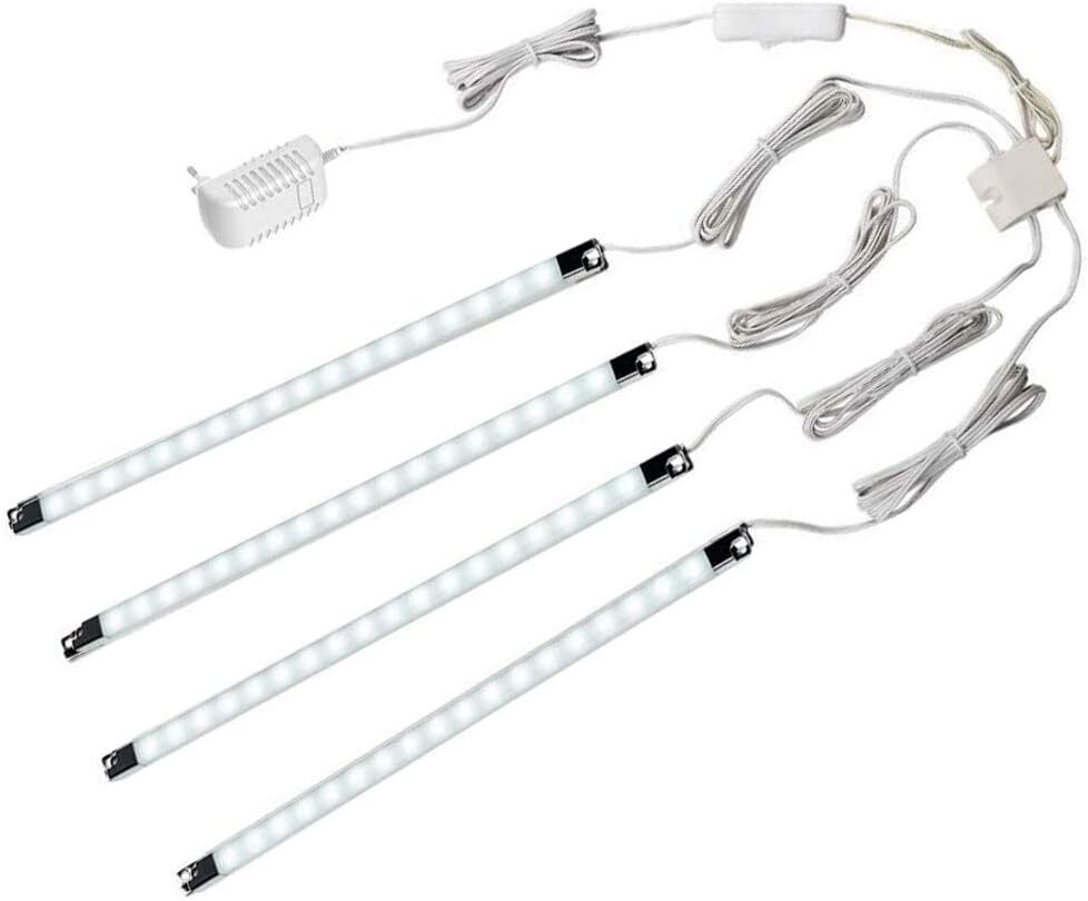 Led Display Lights 4 Strip Light Bars For Display Case Shelf Showcase Bookshel