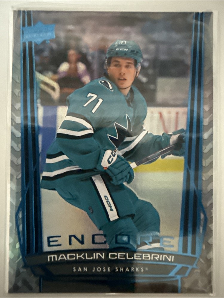 2025-26 Upper Deck Series 1 Encore #E-10 Macklin Celebrini Blue NM