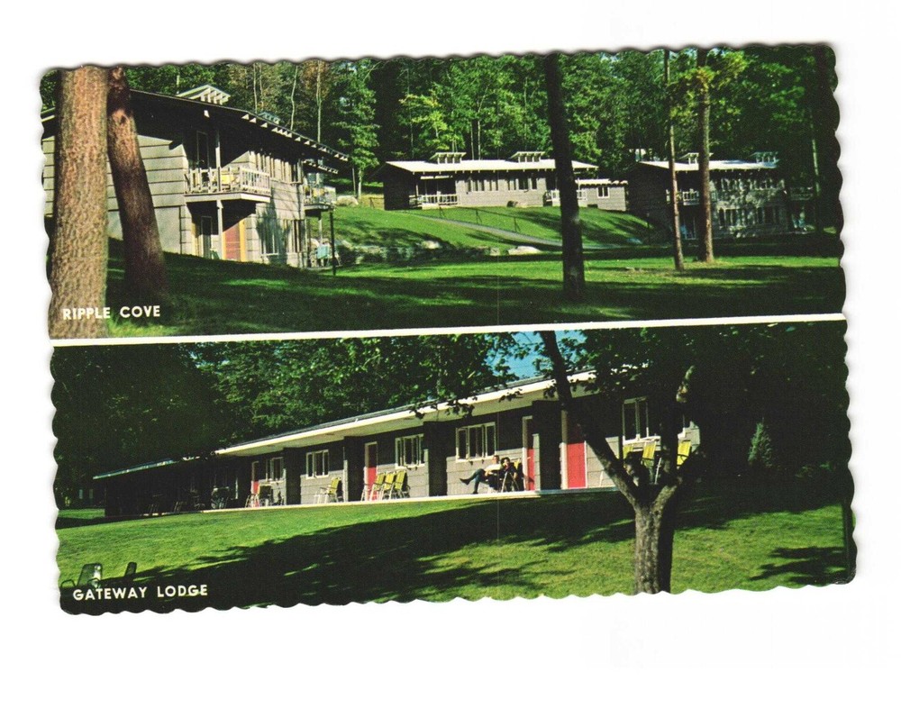 Woodloch Pines Lodge and cottages Hawley PA Vintage postcard Unposted