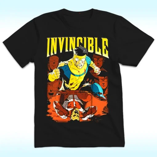 NEW Invincible Heavy Cotton Black S-5XL T Shirt MC762