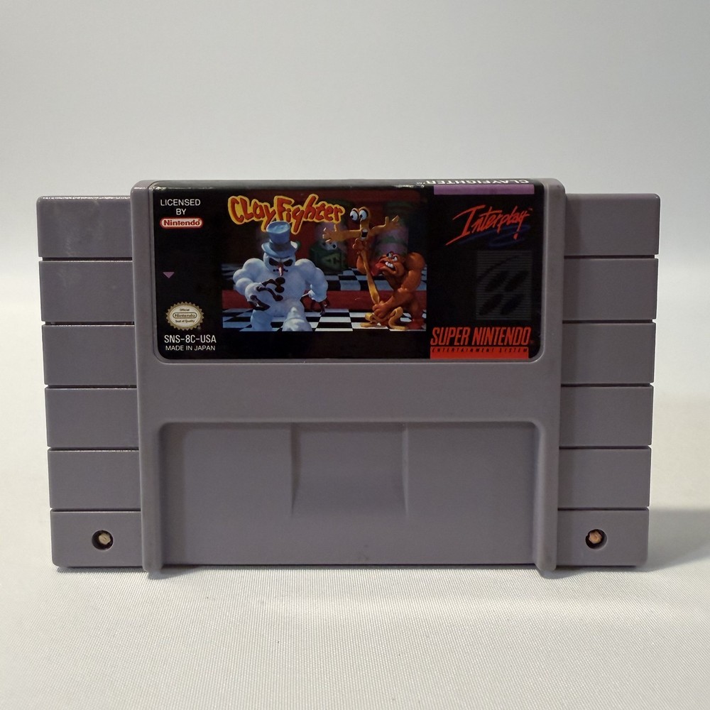 ClayFighter SNES Nintendo Fighting Game Clay Animation Comedy Arcade Cartridge
