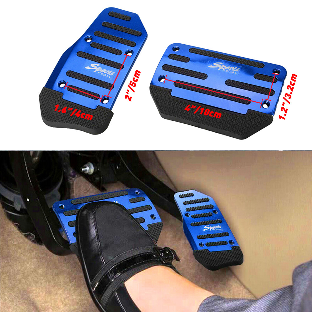 Non-Slip Brake Pedal Cover Set – 2-Piece Auto Accessories in Blue