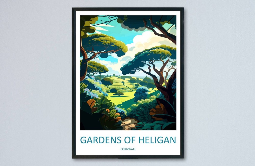 Gardens Of Heligan Travel Print Wall Art Gardens Of Heligan Wall Hanging Home