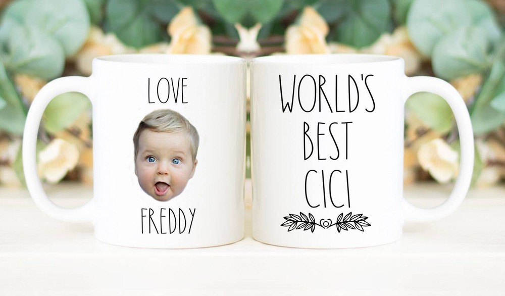 World's Best Cici Coffee Mug Custom Face Mug Personalized With Photo Of Baby