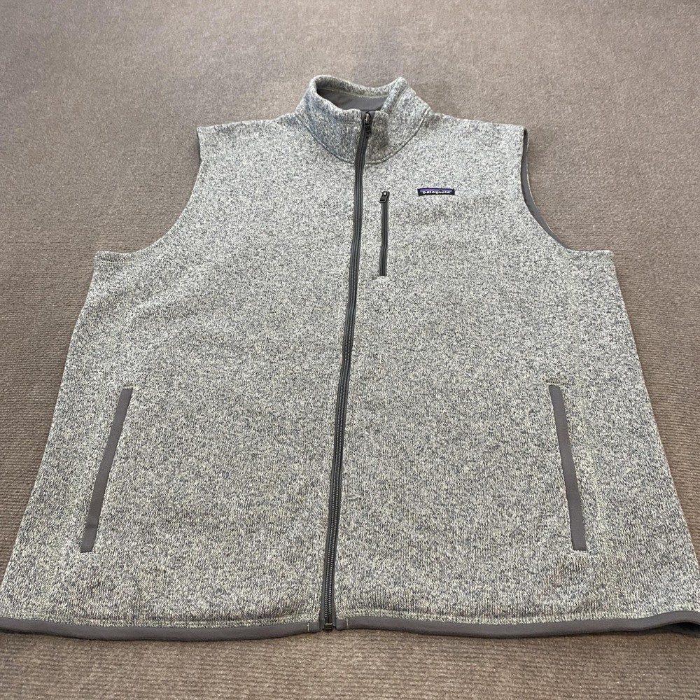 Patagonia Better Sweater Vest Mens 2XL Gray Full Zip Fleece Pockets Outdoor