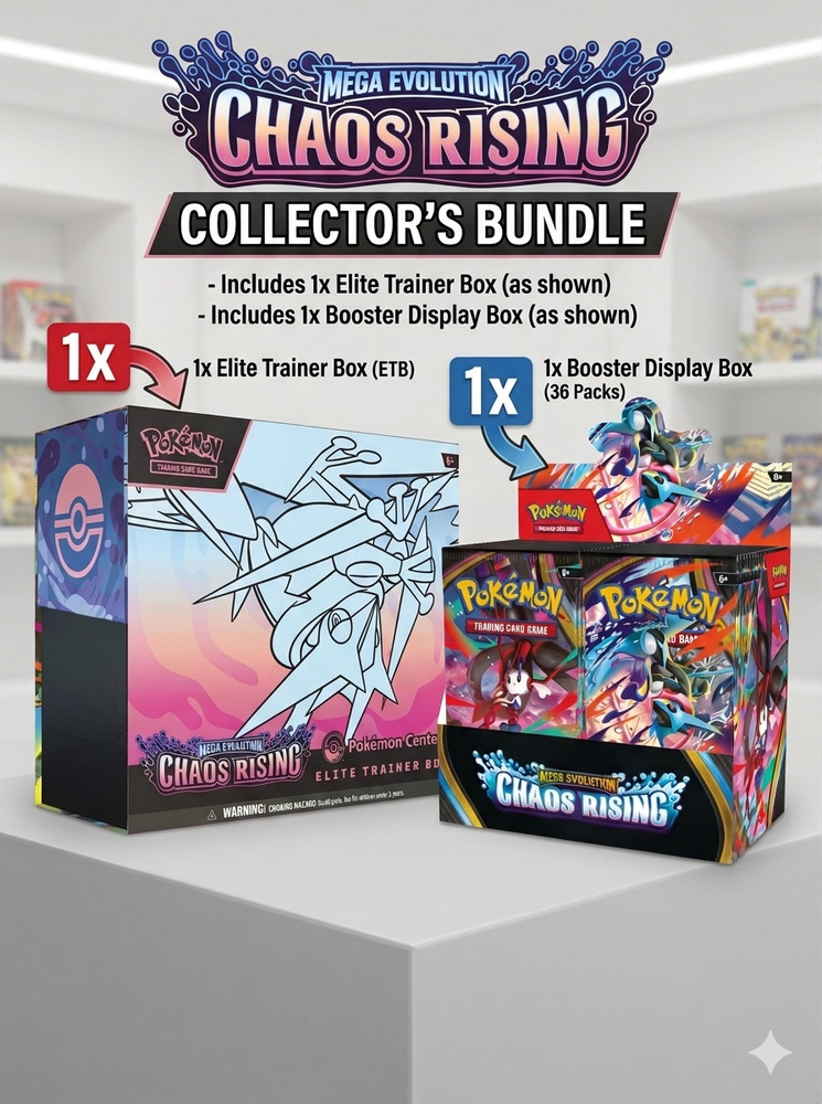 Pokemon Chaos Rising Pokemon Center Elite Trainer Box ETB + Booster Box PRESALE