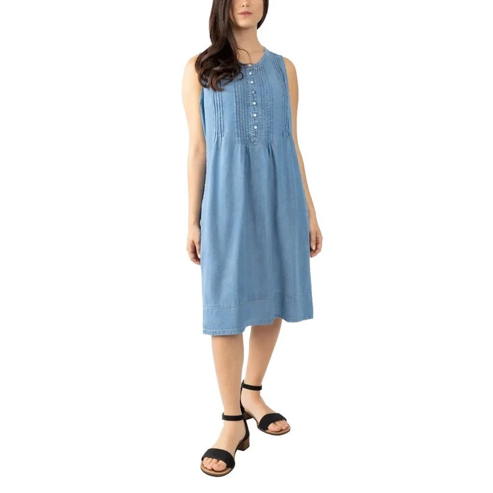 Coldwater Creek Women's Tencel Dress, Light Blue, Size: Small, New