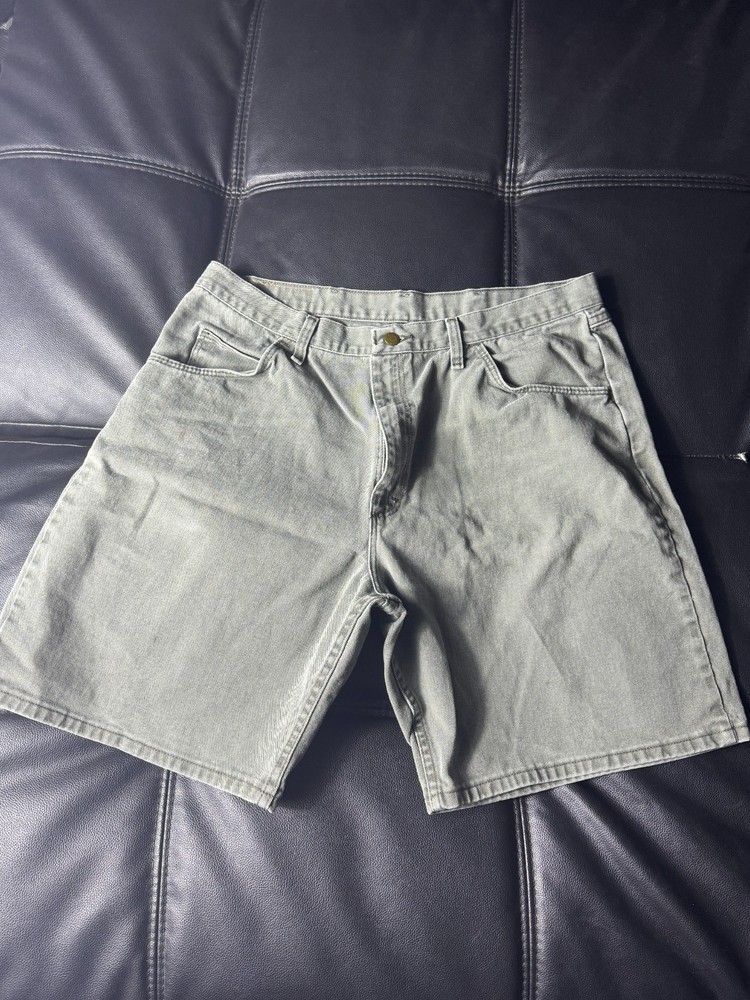 Wrangler Men’s Gray Denim Jean Shorts Size 38 Casual Workwear
