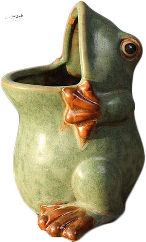 Ceramic Frog Shaped Plant Pot/Bonsai Pot/Flower Pot/Succulent Planter Multipurpo