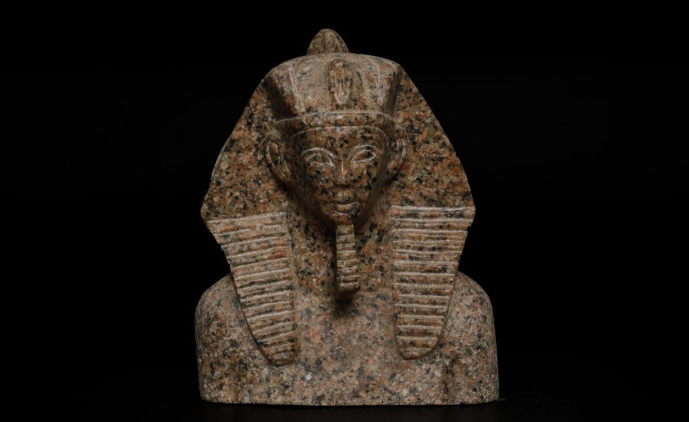Ancient Egyptian Antiques Granite King Khafre Bust Antique Pharaoh Statue BC